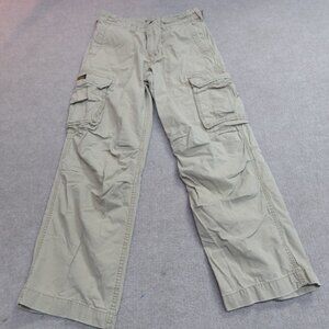 Polo Jeans Ralph Lauren Pants 30 Beige Cargo Ripstop Side Adjusters Y2K